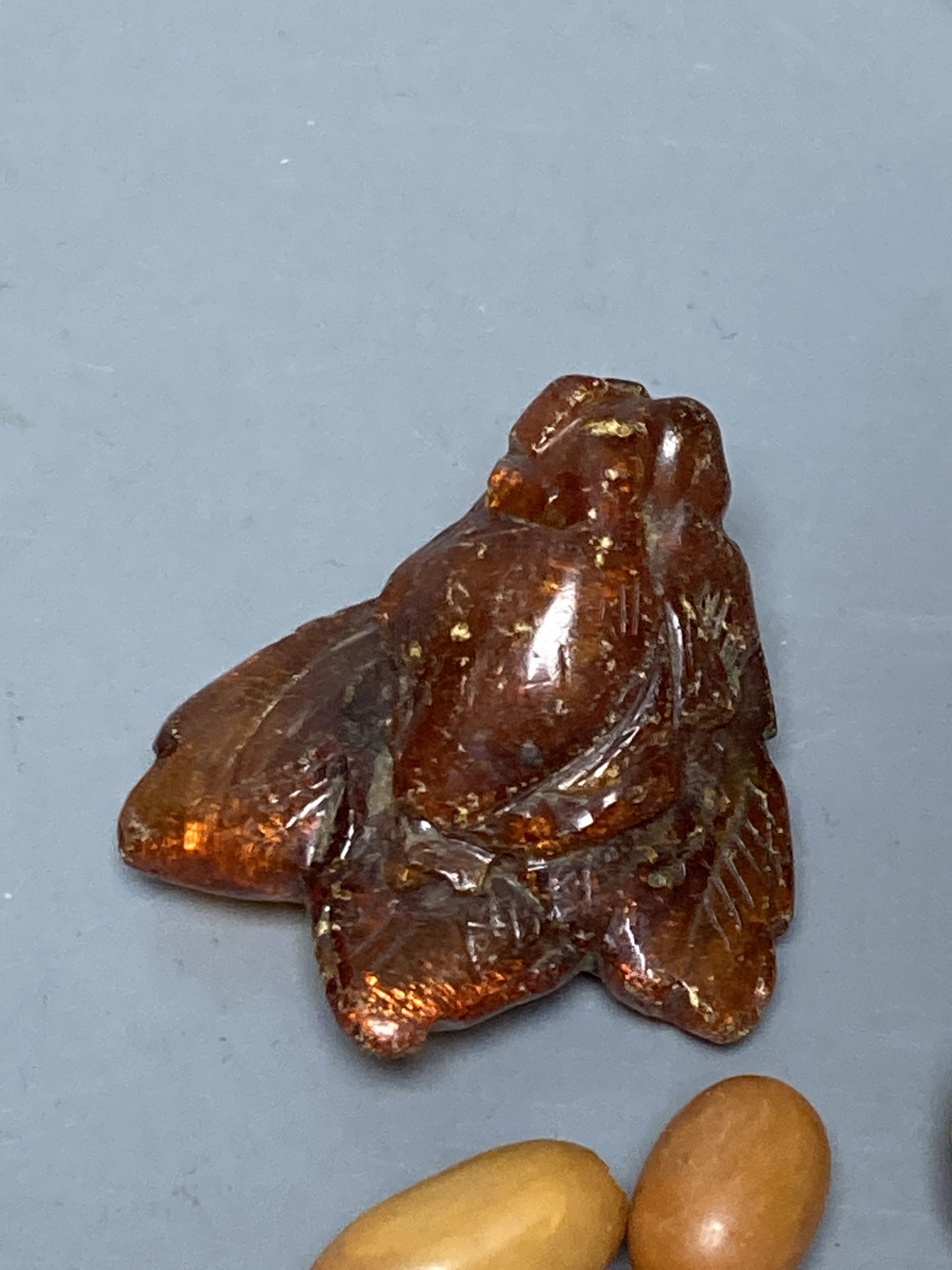 A quantity of amber beads